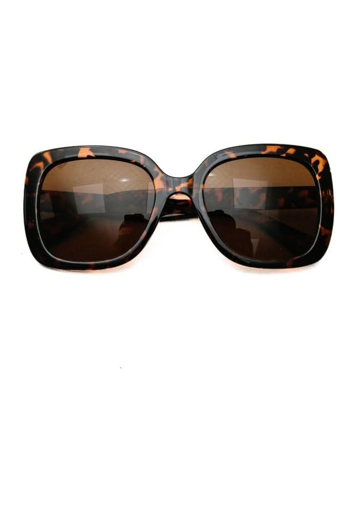 Daiso Square Sunglasses – Brown | Stylish UV Protection Eyewear for Men & Women - Image 1